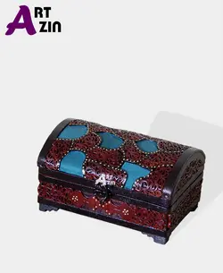 صندوقچه جا جواهری چوبی و جعبه باکس لوازم آرایش کد: 1 - 802