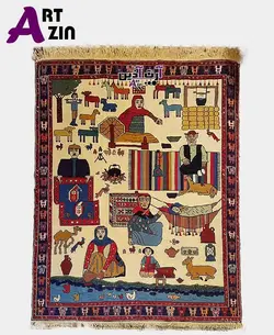قیمت گلیم سنتی دستباف زندگی عشایری سه متری مدل اردبیل کد: 481