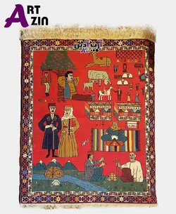 گلیم دستباف سنتی عشایری سه متری مدل دشت مغان اردبیل کد: 476