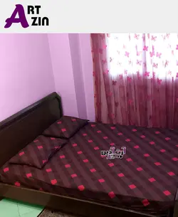 ملحفه تشک دو نفره کشدار زرشکی برند مریم سایز 200*160  کد: 9 - 1010
