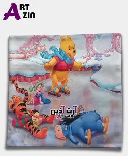کوسن تخت کودک کارتونی طرح خرس پو کد: 47-601
