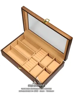 فروش جعبه ساعت Box Watches Three Uses B با جای نگهدارنده عینک و زیورالات-اشرافی