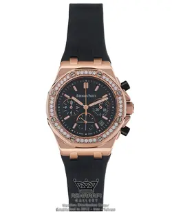 ساعت زنانه اودمار پیگه آف شور مشکی سه موتوره نگین دار Audemars Piguet 79953
