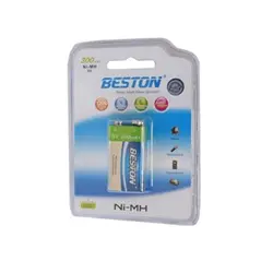 باتری کتابی شارژی 9V 300mA برند BESTON کارتی