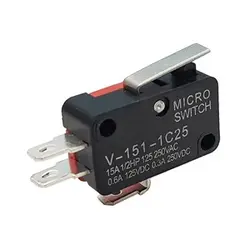میکروسوئیچ اهرم دار با اهرم 15 میلی متر V-151-1C25