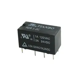 رله 12 ولت دو کنتاکت مخابراتی برند TIANBO HJR1-2C L-12V