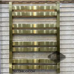 حوله خشک کن استیل فلت طلایی مات 80/50 - فروشگاه اینترنتی دکونیکو Deconico % %