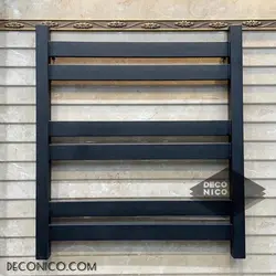 حوله خشک کن استیل فلت مشکی 60/50 - فروشگاه اینترنتی دکونیکو Deconico % %