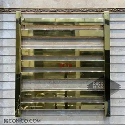 حوله خشک کن استیل فلت طلایی براق 60/50 - فروشگاه اینترنتی دکونیکو Deconico % %