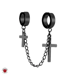 گوشواره پیرسینگ زنجیری صلیب