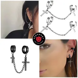 گوشواره پیرسینگ زنجیری صلیب