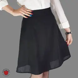 دامن مشکی روی زانو - DEMONOMY 🔴
