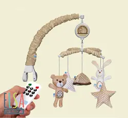 آویز بالای تخت موزیکال Bear&amp;Kite رزبرن roseborn
