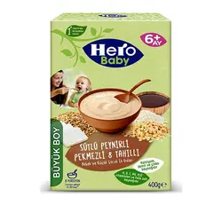 سرلاک هروبیبی 200گرمی هشت غله و شیره انگور و پنیر و شیر Hero Baby