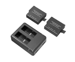 شارژر باتری دوربین راوپاور مدل RP-PB074 به همراه دو عدد باتری