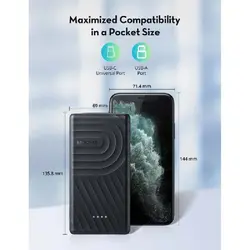 شارژر همراه راوپاور مدل RP-PB195 ظرفیت 10000 میلی آمپر ساعت