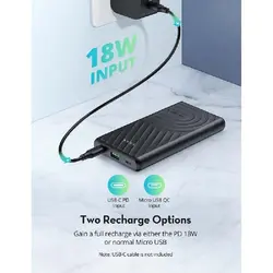 شارژر همراه راوپاور مدل RP-PB195 ظرفیت 10000 میلی آمپر ساعت