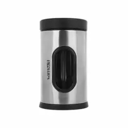 قوطی حبوبات استیل پنجره دار بسته 2 عددی سام ست