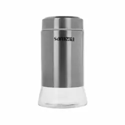 قوطی حبوبات استیل کف شیشه ای سایز 1 سام ست