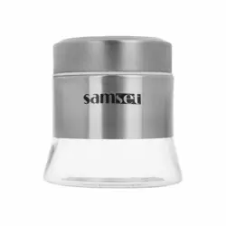 قوطی حبوبات استیل کف شیشه ای سایز 3 سام ست