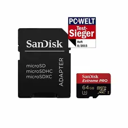 کارت حافظه microSDHC سن دیسک Extreme PRO 64GB Class 10