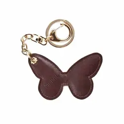 جاکلیدی مارال چرم طرح پروانه رنگ قهوه ای سوخته