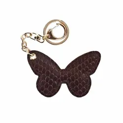 جاکلیدی مارال چرم طرح پروانه رنگ قهوه ای تیره