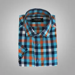 پیراهن آستین کوتاه پنبه ای مردانه کلاسیک