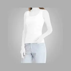 تاپ حقله ای زنانه Collezione مدل SORKER رنگ سفید