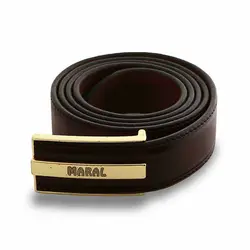 کمربند قهوه ای مردانه مارال چرم – طرح کلاسیک 3.5 سانت – کد 2