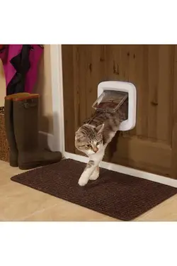 درب تردد سگ و گربه رنگ طوسی برند petsi