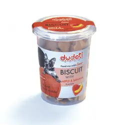 تشویقی سگ دودوتی مدل بیسکوییتی با طعم سیب و موز 350گرمی