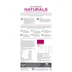 غذای خشک توله سگ های نژاد بزرگ با طعم بره و برنج برند DIAMOND NATURALS