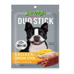 تشویقی مخصوص سگ با طعم مرغ و پنیر مدل Duo Stick برند Jerhigh