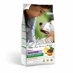 غذای خشک سگ بالغ نژاد کوچک برند نکسوس naxos با طعم خرگوش و مرکبات