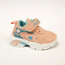 کفش کتونی خارجی اسپرت نقلی دخترانه و پسرانه سایز 20 تا 25 زیره تزریق نرم و راحت و سبک سه رنگ سفید مشکی و گلبهی