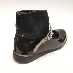 کفش مجلسی دخترانه مچ بافت ورنی سایز 26 تا 31 زیره نرم و راحت