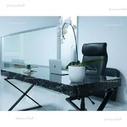 میز مدیریت پایه فلزی طرح سنگ کد 1100 - فضاسیستم