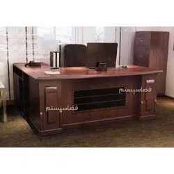 میز مدیریت صفحه وکیومی کد 148 برند فضاسیستم - فضاسیستم