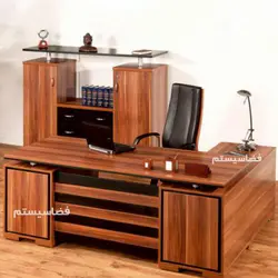 میز مدیریتی طرح چوب کد 143 برند فضاسیستم - فضاسیستم