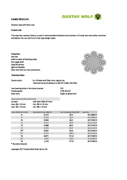 سیم بکسل GUSTAV WOLF مدل F819S-FC سایز 8mm - هایلیفت