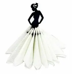 جا دستمال کاغذی بالرین چوبی طرح عروس