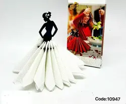 جا دستمال کاغذی بالرین چوبی طرح عروس