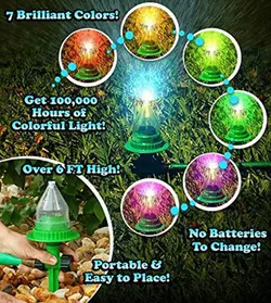 آبپاش فواره چراغ دار Rainbow Mist