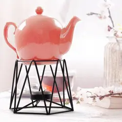 وارمر قوری و جا شمعی فلزی 8وجهی