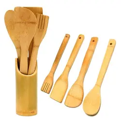 ست قاشق چوبی بامبو Bamboo Spoon