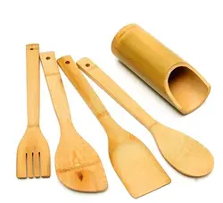 ست قاشق چوبی بامبو Bamboo Spoon