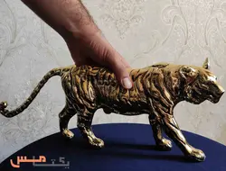 مجسمه ببر برنجی
