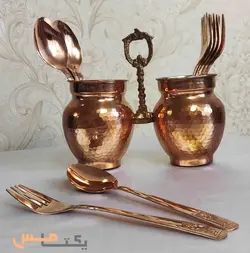 جا قاشق و چنگال مسی