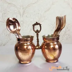 جا قاشق و چنگال مسی
